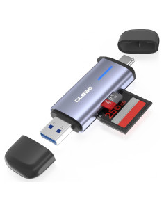 Lector de Tarjetas SD USB 3.0 Closs HA-423 Dual Tipo-C y USB-A