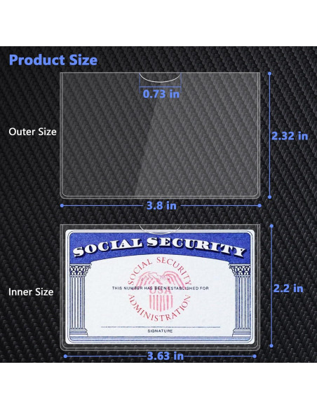 Protector de Tarjeta Boduoyejieyi 6 Pack PVC Transparente