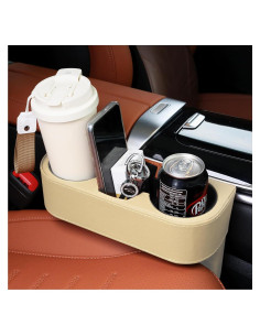 Soporte para Taza de Coche Stacool Beige Universal Cuero