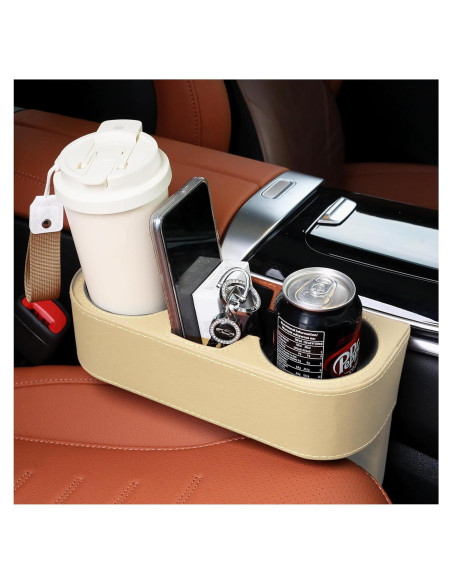 Soporte para Taza de Coche Stacool Beige Universal Cuero