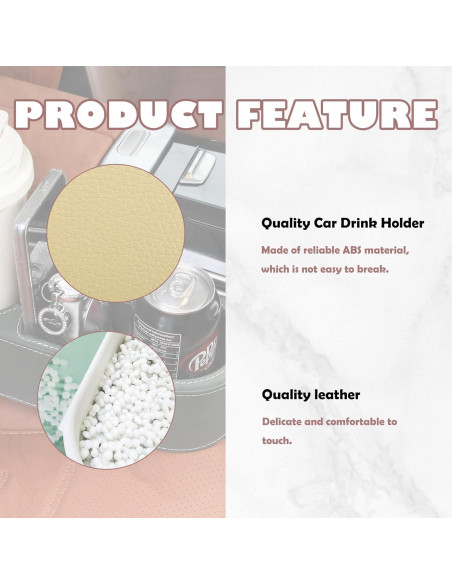 Soporte para Taza de Coche Stacool Beige Universal Cuero