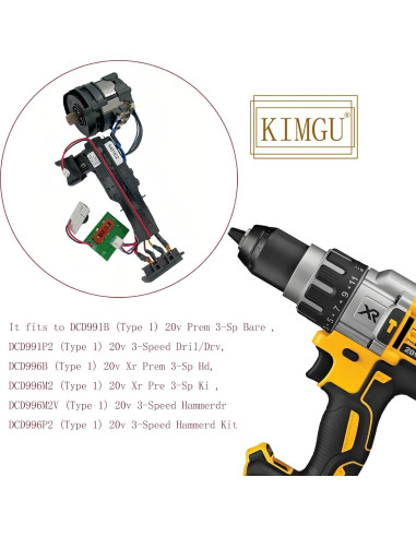 Motor y Conjunto de Interruptor KIMGU N481825 20V para Dewalt