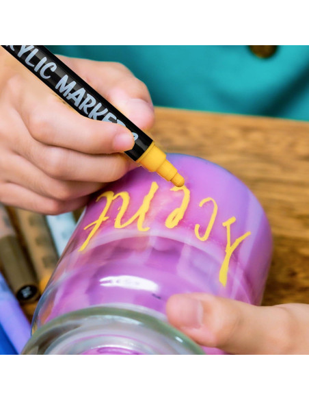 Marcadores de Pintura Acrílica Bandle B. - Set de 16 Doble Punta