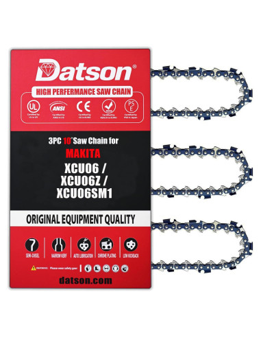 Cadena de motosierra 10" DatsenAAA para Makita XCU06Z - 3 piezas