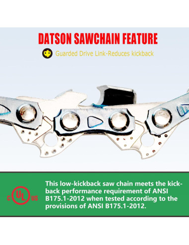 Cadena de motosierra 10" DatsenAAA para Makita XCU06Z - 3 piezas