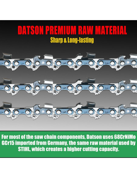 Cadena de motosierra 10" DatsenAAA para Makita XCU06Z - 3 piezas