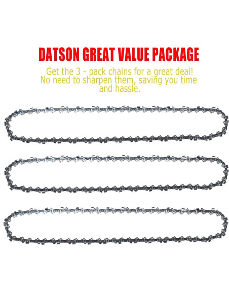 Cadena de motosierra 10" DatsenAAA para Makita XCU06Z - 3 piezas
