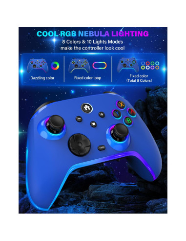 Controlador Inalámbrico Pro ZRZLMVP para Nintendo Switch Azul