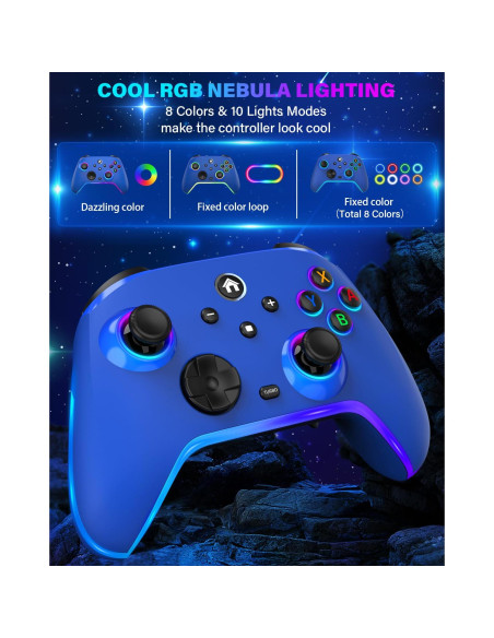 Controlador Inalámbrico Pro ZRZLMVP para Nintendo Switch Azul