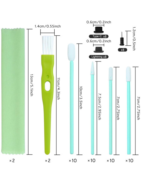 Kit de Limpieza para Teléfonos Móviles Aneco 68 Piezas