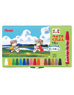 Crayones Pentel 16 colores - Punta ancha 2mm