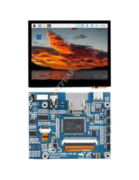 Pantalla LCD HDMI 3.5" Spotpear Táctil Capacitiva IPS