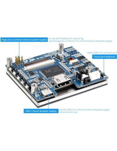 Pantalla LCD HDMI 3.5" Spotpear Táctil Capacitiva IPS