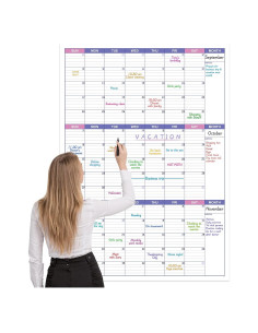 Calendario Borrable BooQool Grande para Pared 70.4x101.6cm