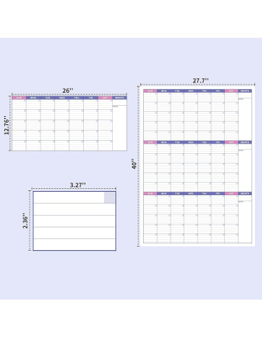 Calendario Borrable BooQool Grande para Pared 70.4x101.6cm