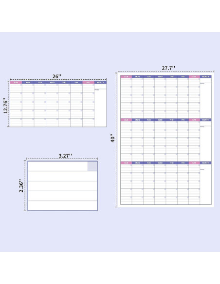 Calendario Borrable BooQool Grande para Pared 70.4x101.6cm