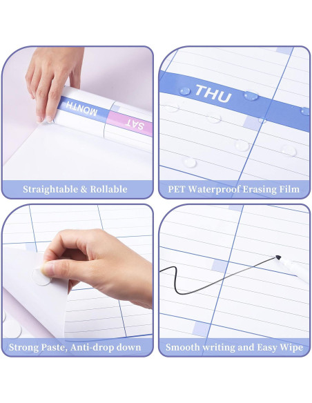 Calendario Borrable BooQool Grande para Pared 70.4x101.6cm