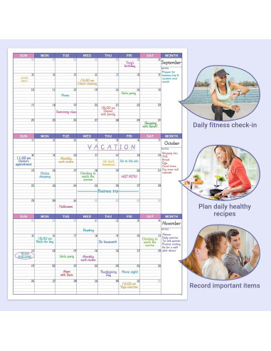 Calendario Borrable BooQool Grande para Pared 70.4x101.6cm