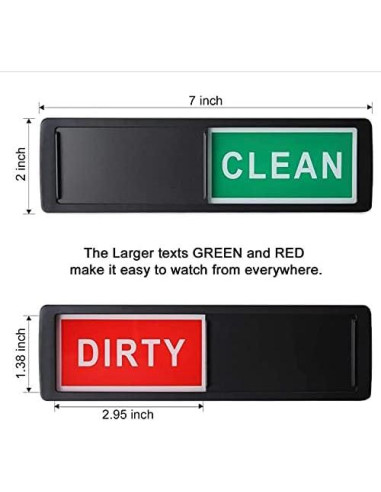 Imán de Lavavajillas Lissaberg Limpio Sucio Negro