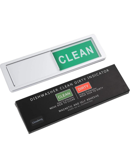 Imán de Lavavajillas Lissaberg Limpio Sucio Negro