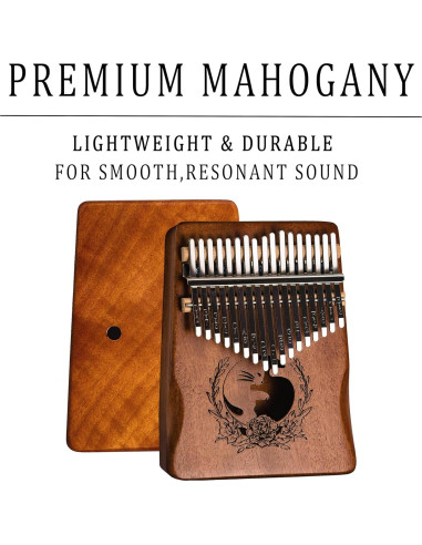 Kalimba Rrayia 17 Teclas en Madera de Caoba con Funda