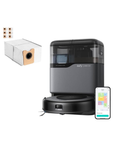 Robot Aspirador eufy Omni C20 + Mopa Combo y Accesorios