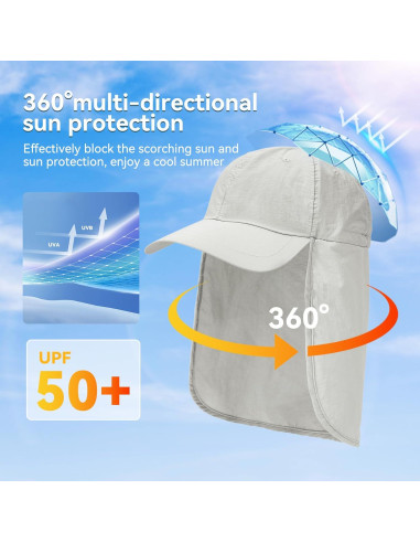 Sombrero de Sol Zando UPF 50+ Impermeable Ajustable Unisex