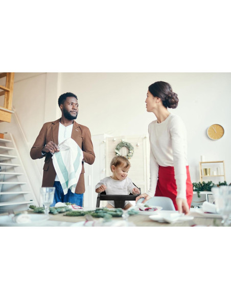 Sillas Altas de Madera Alpine para Bebés - 2 Paquete Negro