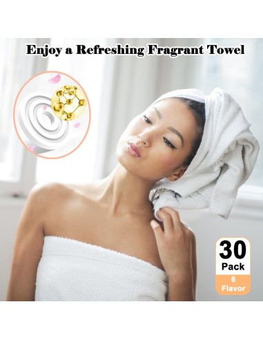 30 Almohadillas Aromáticas Frescas CYG&CL para Calentador de Toallas