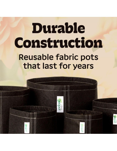 Bolsas de Cultivo de Tela GeoPot 3 Galones - Paquete de 10