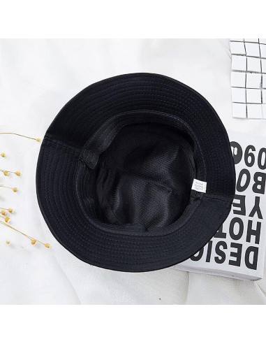 Sombrero de Cubo Bordado XYIYI Algodón Unisex Playa