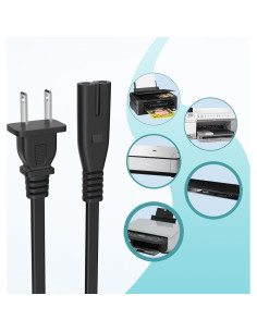 Cable de Alimentación AC 1.8m UL para DVD VHS Panasonic 2