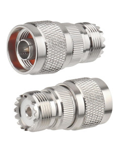 Adaptador Conector N Macho a UHF Hembra MOOKEERF 2 Pcs