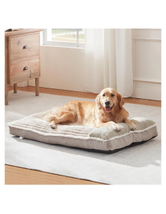 Cama para Perros WINDRACING Mediana 76x51 cm Suave Beige