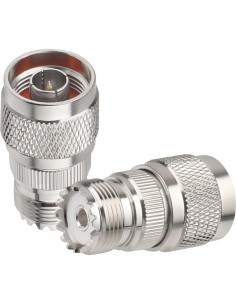 Adaptador Conector N Macho a UHF Hembra MOOKEERF 2 Pcs 2
