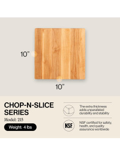 Tabla de Cortar Cuadrada John Boos de Arce 25.4cm Reversible 2