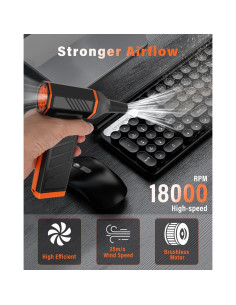 Soplador de Aire Inalámbrico Agoteer 180000 RPM 5000mAh LED 2