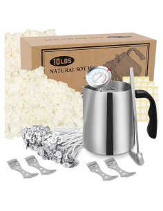 Kit de Hacer Velas SAEUYVB 4.54 kg Cera de Soja para Adultos