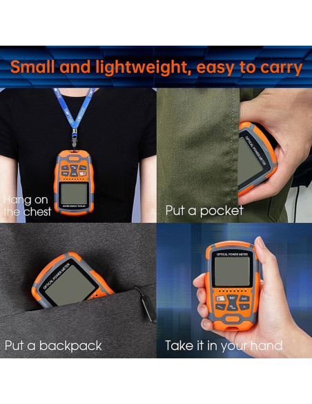 Paquete de 5 Medidores de Potencia Fibra Óptica Duogalia -70 a +10dBm