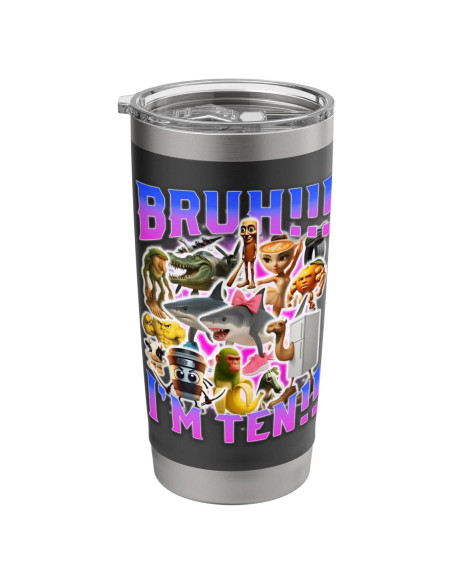 Taza Aislada de Acero Inoxidable Meme Italiano Bruh 20 oz