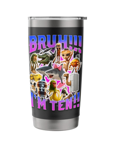 Taza Aislada de Acero Inoxidable Meme Italiano Bruh 20 oz