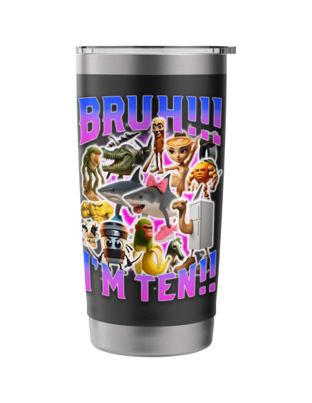 Taza Aislada de Acero Inoxidable Meme Italiano Bruh 20 oz
