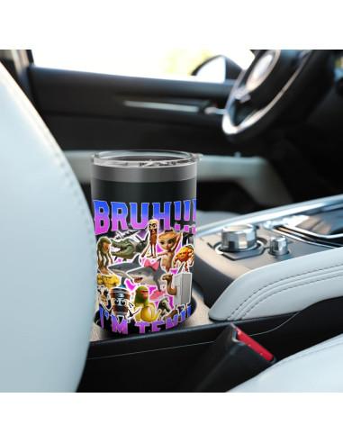 Taza Aislada de Acero Inoxidable Meme Italiano Bruh 20 oz