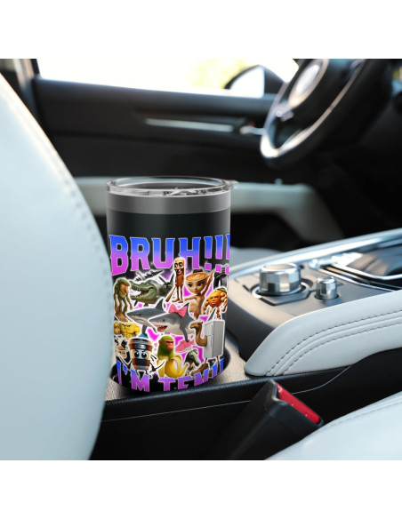 Taza Aislada de Acero Inoxidable Meme Italiano Bruh 20 oz