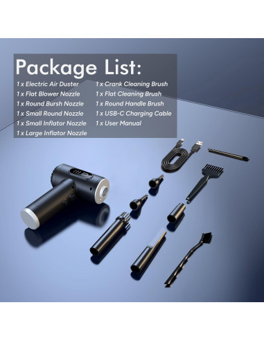 Soplador de Aire Comprimido Maxisola 50000RPM Inalámbrico