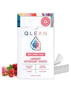 Hojas de detergente QLEAN 10 cargas Rubí Atardecer Placentero