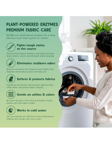 Hojas de detergente QLEAN 10 cargas Rubí Atardecer Placentero