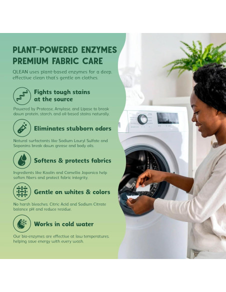 Hojas de detergente QLEAN 10 cargas Rubí Atardecer Placentero