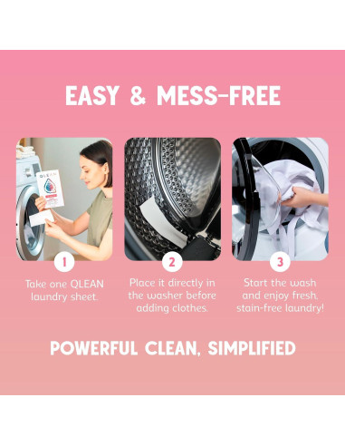 Hojas de detergente QLEAN 10 cargas Rubí Atardecer Placentero