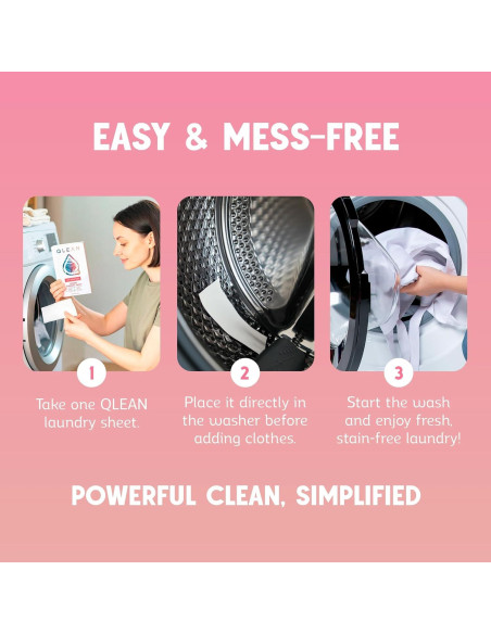 Hojas de detergente QLEAN 10 cargas Rubí Atardecer Placentero